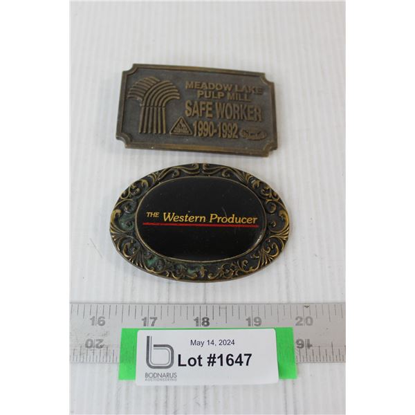 (2) Belt Buckles