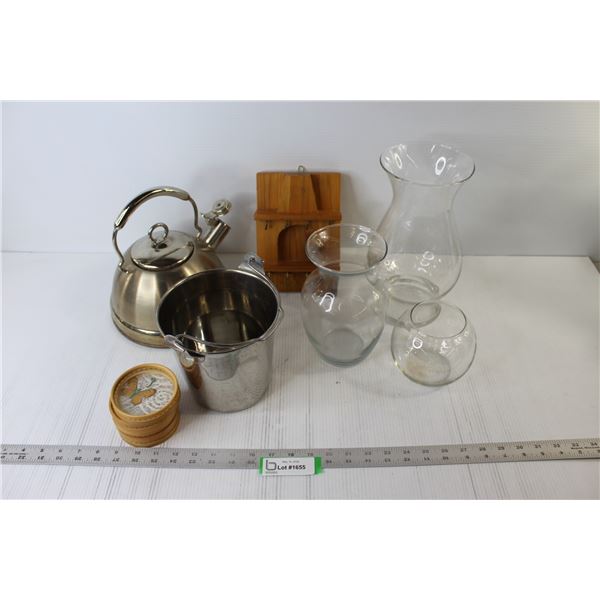 Vases, Bud Vase, Key Holder, Coasters, Tea Kettle, Pail