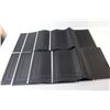 Image 2 : High End Stainless Steel & Woven Vinyl Placemats - (8) Black & (8) Gray