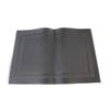 Image 3 : High End Stainless Steel & Woven Vinyl Placemats - (8) Black & (8) Gray
