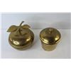 Image 2 : (2) Brass Bowls With Lids, Letter Rack, Keychain, (2) Money Clips, etc.