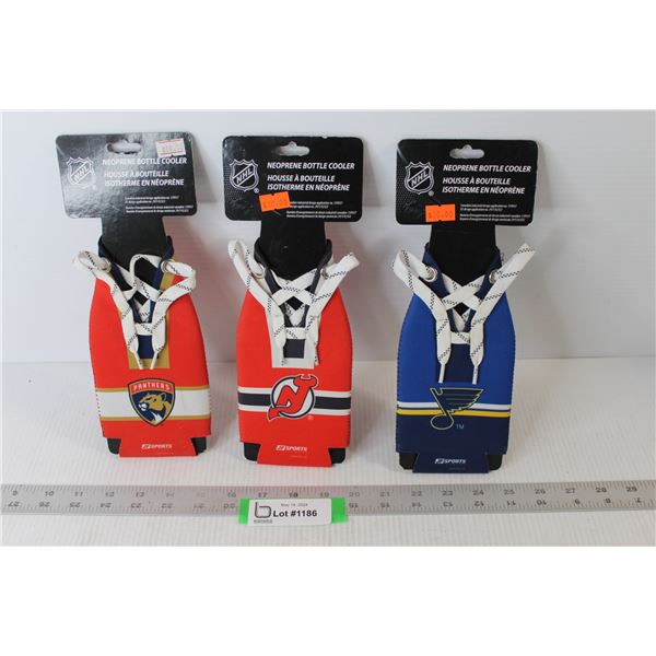 (3) NHL Neoprene Bottle Coolers