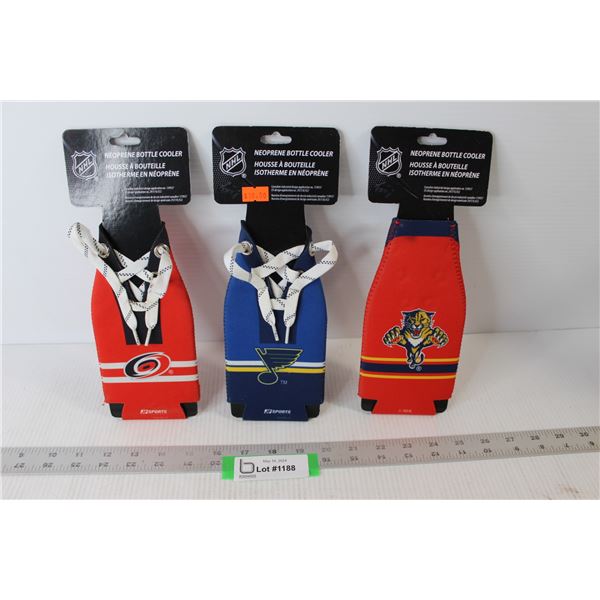 (3) NHL Neoprene Bottle Coolers