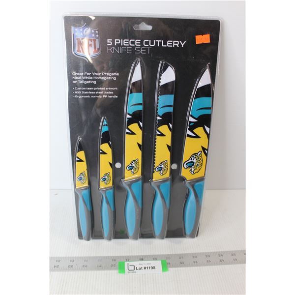 NFL 5 Piece Cutlery Knife Set - Jacksonville Jaguars - New In Box