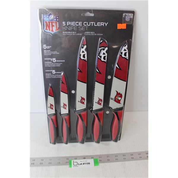 NFL 5 Piece Cutlery Knife Set - Tampa Bay Buccaneers - New In Box