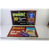 Image 1 : (2) 2 Sided Plastic Crunch Sign - Plastic Snacks Sign (22" x 14")