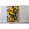 Image 1 : Red Man Chew Tin Sign (16" x 11")