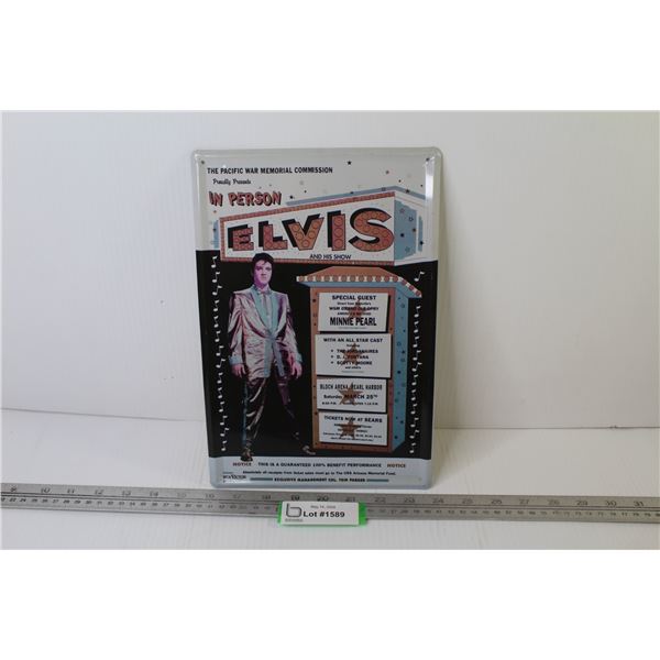 Elvis Tin Sign (12" x 8")