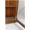 Image 3 : * Glass Front Wooden Cabinet 24" x 32" x 8"