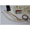 Image 6 : Rubbermaid Container w/Assortment of Costume Jewelry - Necklaces - Pins - Bangles - Rings
