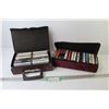 Image 1 : Vinyl Cassette Case w/Cassettes - Cloth Case w/Cassettes - Willie Nelson - Dean Martin - Burl Ives -