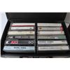 Image 2 : Vinyl Cassette Case w/Cassettes - Cloth Case w/Cassettes - Willie Nelson - Dean Martin - Burl Ives -