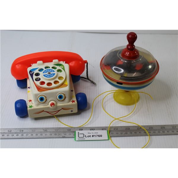 Fisher Price Toy Telephone - Toy Pump Top (both working)