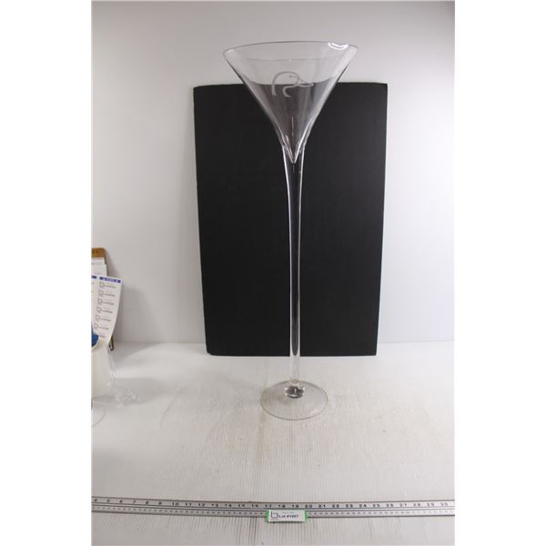 *Ducks Unlimited Martini Glass - 31 1/2" H