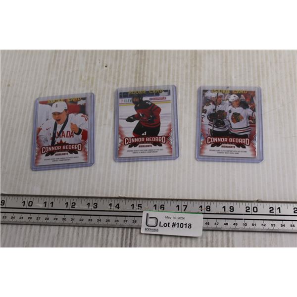 (3) Connor Bedard Upper Deck Rookie Hockey Cards