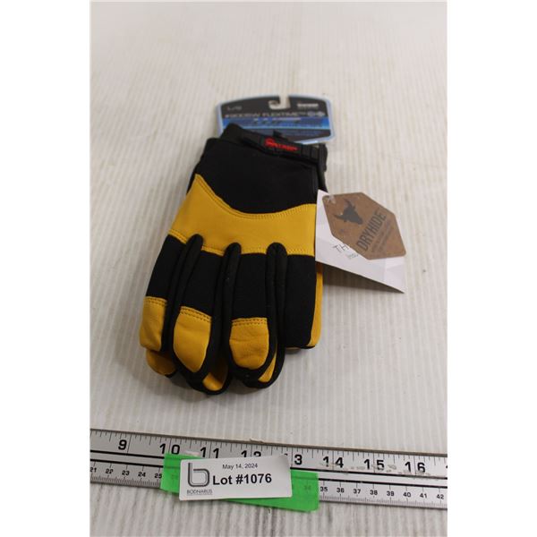 Work Aurmor FlexTime Dryhyde Gloves - size Large, NWT