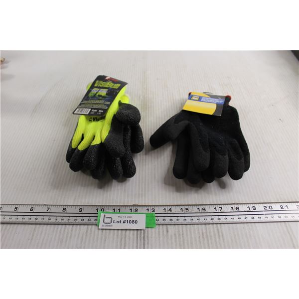 (2) Latex Linesd Work Gloves - Size Large, NWT