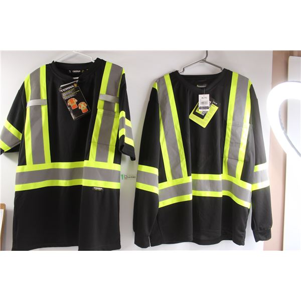 *(2) High Visibility Safety Shirts - Size XL, NWT