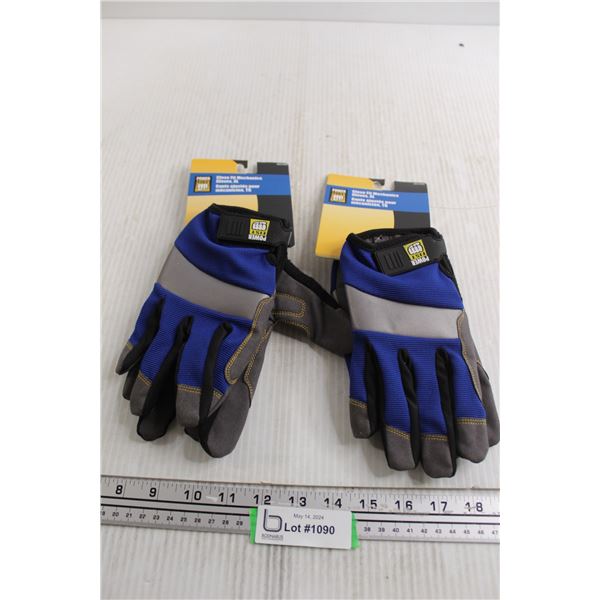 (2) Power Fist Close Fit Mechanic Gloves - Size XL, NWT