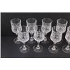 Image 2 : (12) Diamond Point Stemmed Crystal D'Arques Wine Glasses
