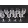 Image 3 : (12) Diamond Point Stemmed Crystal D'Arques Wine Glasses
