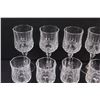 Image 2 : (12) Diamond Point Stemmed Crystal D'Arques 6 - Aperitif's & 6 Shot Glasses
