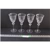 Image 1 : (4)Crystal D'Arques 8 1/2" Stemmed Glass Wines