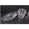 Image 2 : (4) Crystal D'Arques Items: Large Spooner; Gondola Dish; 2 - Candle Sticks