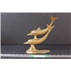 Image 1 : Brass Dolphins 9 1/2" Tall