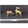 Image 1 : (2) Brass Deer Figurines