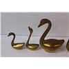 Image 3 : (4) Brass Swans - Misc. Sizes