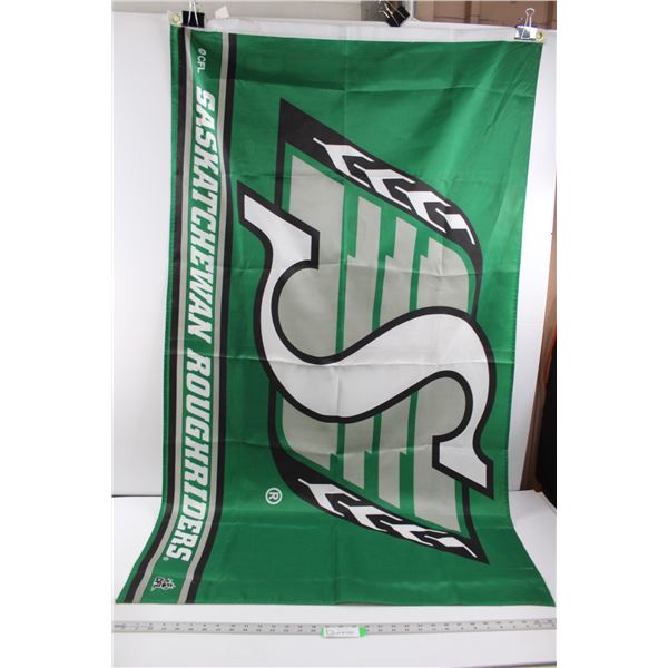 Saskatchewan Rough Riders Official CFL Flag - Smells Of Smoke, Few Stains