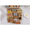 Image 3 : (44) Rubber Stamps Of Various Sayings w/ Top Boss Stamp Pad, (2) Small Craft Totes & Brilliance New 