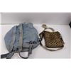 Image 7 : Arizona Denim Back Pack (Dirty, Smell of Smoke) & Coach Hand Bag/Purse (Smells of Smoke, Lining Ripp