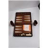 Image 2 : (2) Games - Leather Backgammon & Dominos (NIB)