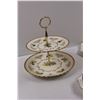 Image 2 : (6 pcs) China - Two Tier Dainty Tray & Plates (Royal Albert, J.G.Meaklin, Cauldon, Wood & Sons, Lanc