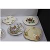 Image 4 : (6 pcs) China - Two Tier Dainty Tray & Plates (Royal Albert, J.G.Meaklin, Cauldon, Wood & Sons, Lanc