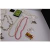 Image 6 : Various Jewelry - Necklaces, Bracelet, Brooch/Earrings etc. & Small Compact
