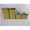 Image 5 : (4) Vintage Metal Kitchen Canisters