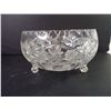 Image 2 : Crystal Footed Fruit Bowl, Cut Glass Sugar Bowl and (2) Clear Glass Bowls