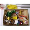 Image 3 : Tin of Crayons,1954 Daily Diary, Box of Ornaments,(2) Rolls of Thin Yarn,(8) Knitting Needles and mi