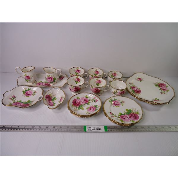 (19) Pieces of Royal Albert "American Beauty"