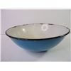 Image 4 : 6" Blue Camping Enamelware Cereal Bowl and Vintage Robins Egg Blue Enamelware Bowl