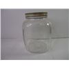 Image 2 : Vintage Glass Canister with White Tin Lid