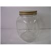 Image 3 : Vintage Glass Canister with White Tin Lid