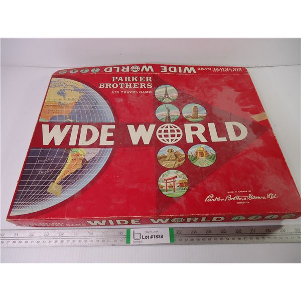 Vintage Parker Brothers Wide World Air Travel Game-Made in Canada