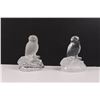 Image 2 : (2) Glass Owls - One Clear, One Frosted