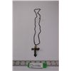 Image 1 : Cross Pendant w/Cord Necklace & Wire Clasp