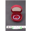 Image 1 : Blue Stone Beaded Bracelet w/Box