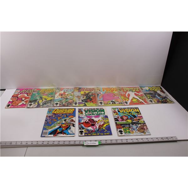 (10) Raw Marvel Comics - ("Alpha Flight":1984-185 Issues No. 12, 14, 15, 16, 22, 25, 26), ("Quasar" 